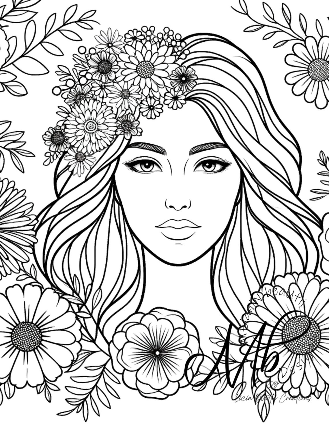 AI Digital Coloring Page African American Printable Etsy