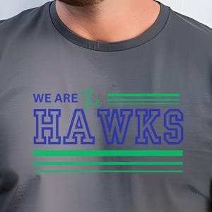School Spirit, Hawk Shirt, We are the Hawks, Mascot Shirt