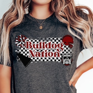 Bulldog School Spirit Shirt, School Fan Tshirt, Bulldog Nation Tee