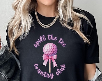 Spill the Tee T-Shirt, Golf Tee Shirt, Golf Lover Gift, Fun T-Shirt, Sportswear, Unisex Golf Shirt, Tee for Golfers