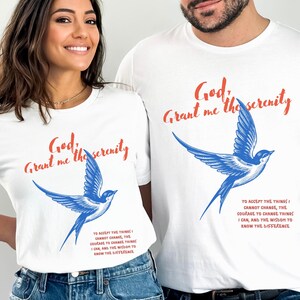 Unisex, The Serenity Prayer Shirt, God Grant Me The Serenity, 12 Step Program, Recovery Gift, Sobriety Birthday, One Day At A time, Sober