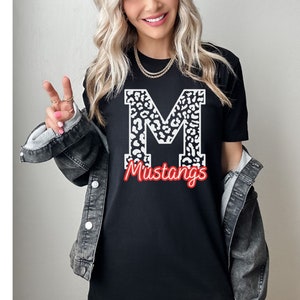 Mustang Shirt - Mascot Shirt - Mustang Lover - Go Mustangs - Mustang Tee - Mustang T shirt - Mighty Mustang Shirt - School Spirit Shirt