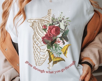 Grow Through What You Go Through Shirt, Inspirational Tee, Motivational T-shirt, Encouraging Gift, Positive Message
