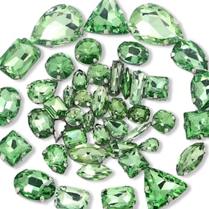 Light Peridot Clawback Mixed Shapes Pack