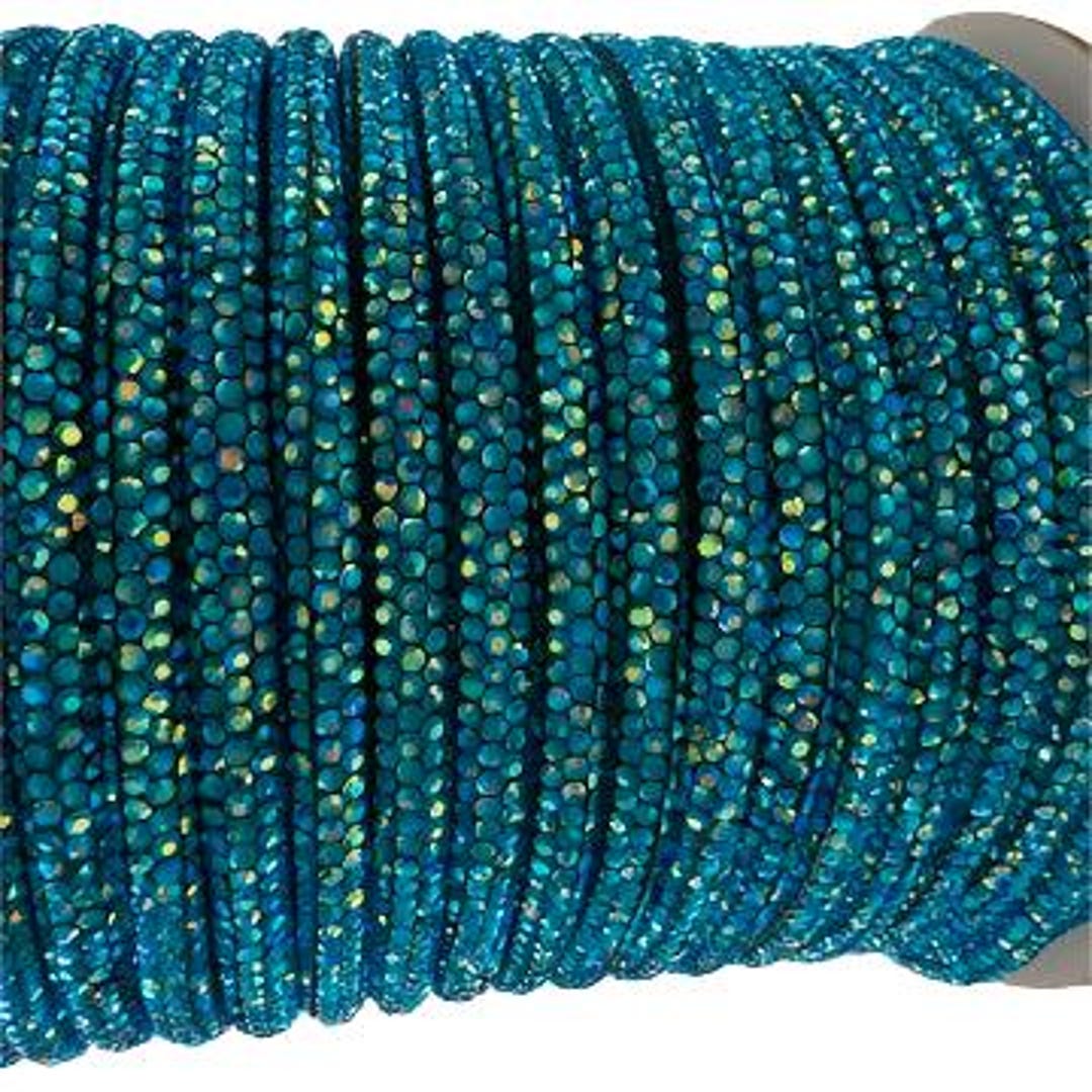 Aquamarine AB Corded Rhinestone Rope - Etsy
