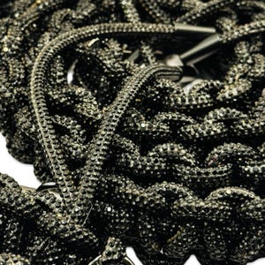Jet Black Rhinestone Bag Strap