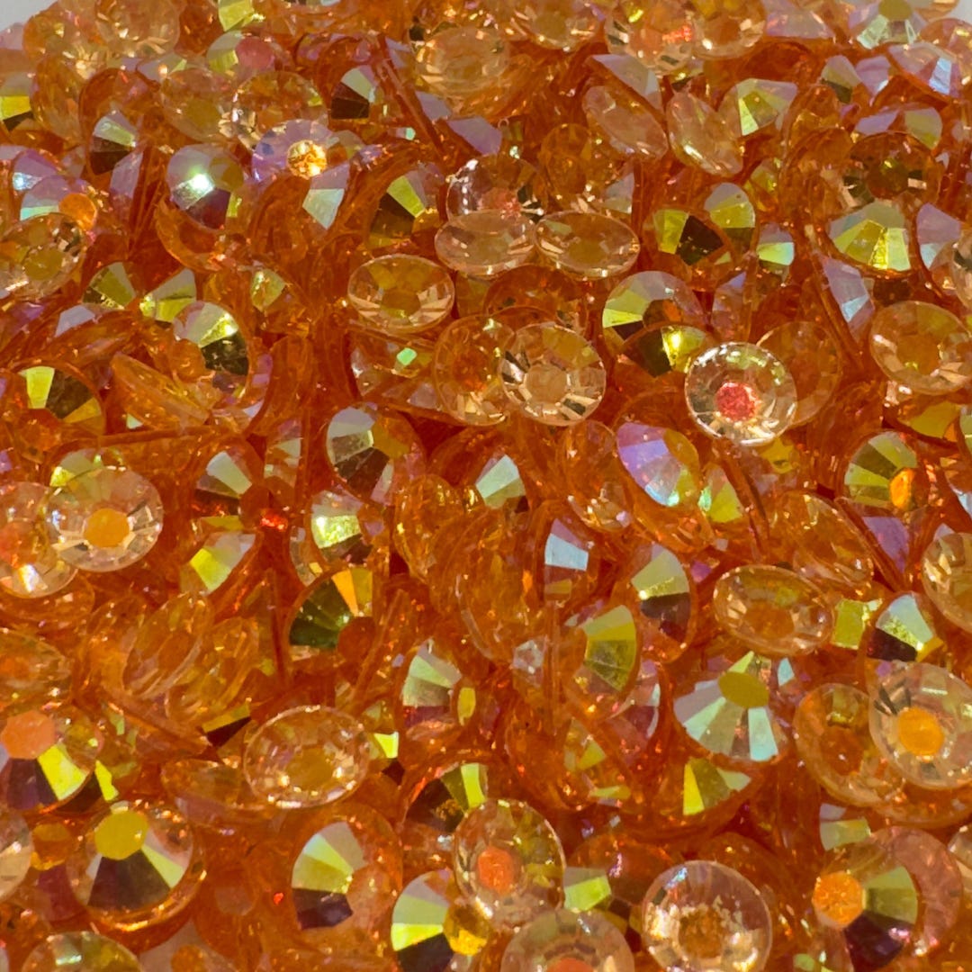 Orange AB Transparent Resin Rhinestones - Etsy