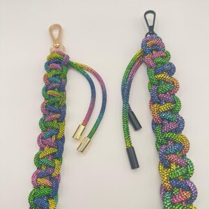 Darker Rainbow Rhinestone Bag Strap