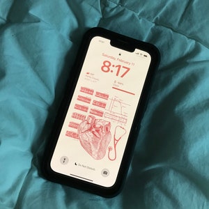 Cardiology/Heart Anatomy iPhone Wallpaper & Background (ORANGE/BEIGE BACKGROUND)