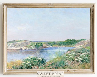 イギリスの田舎の村の絵画 水彩画 ウォールアート デジタル