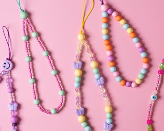 Neptune Beaded Phone Charm Strap: Y2K Style