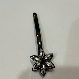 Blythe Doll Hair Accessory Silver Flower Shaped Hair Clip