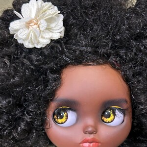 Blythe Doll Hair Beige Flower Shaped Hair Clip