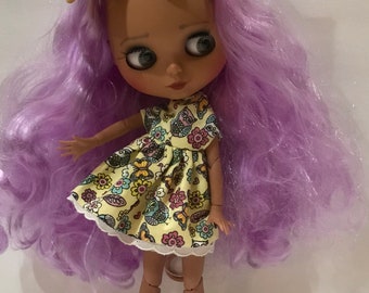 Blythe Doll Dress with Hair Bow