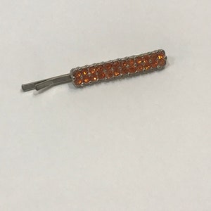 Blythe Doll Hair Accessory Orange Rhinestone Hair Clip