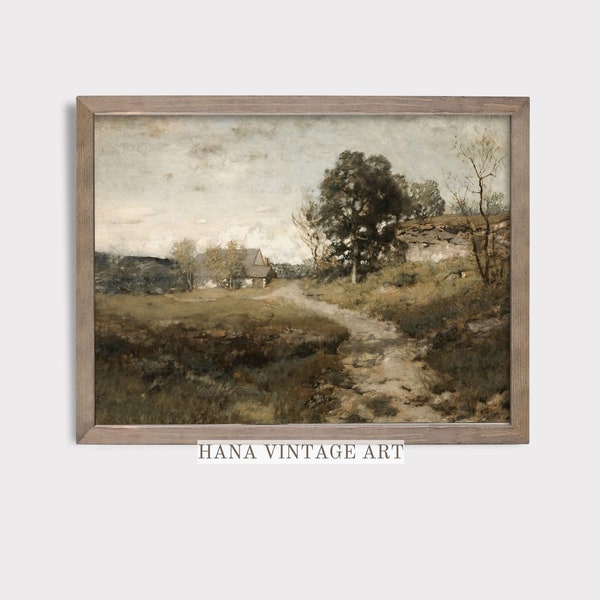 PRINTABLE Landscape Art | Vintage Print Country Landscape Painting | Digital Download #144
