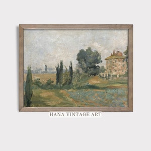 Farmhouse decor Vintage Printable wall art Italian landscape print Rustic digital downloadable art home decor nature countryside 217