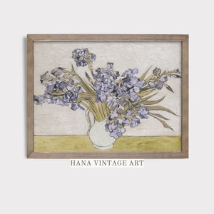 vintage peinture à l’huile Printable Floral Art Neutral Flowers Print Rustic Farmhouse Decor Antique Digital Download Français Country Decor 108
