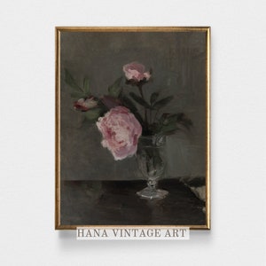 Still Life Flower Painting | Vintage Botanical Print | PRINTABLE Wall Art