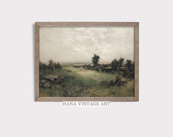 Country Oil Painting Vintage Landscape Art Farmhouse Printable Country Landscape Prints Landscape Wall Decor Landscape Art Printable #41