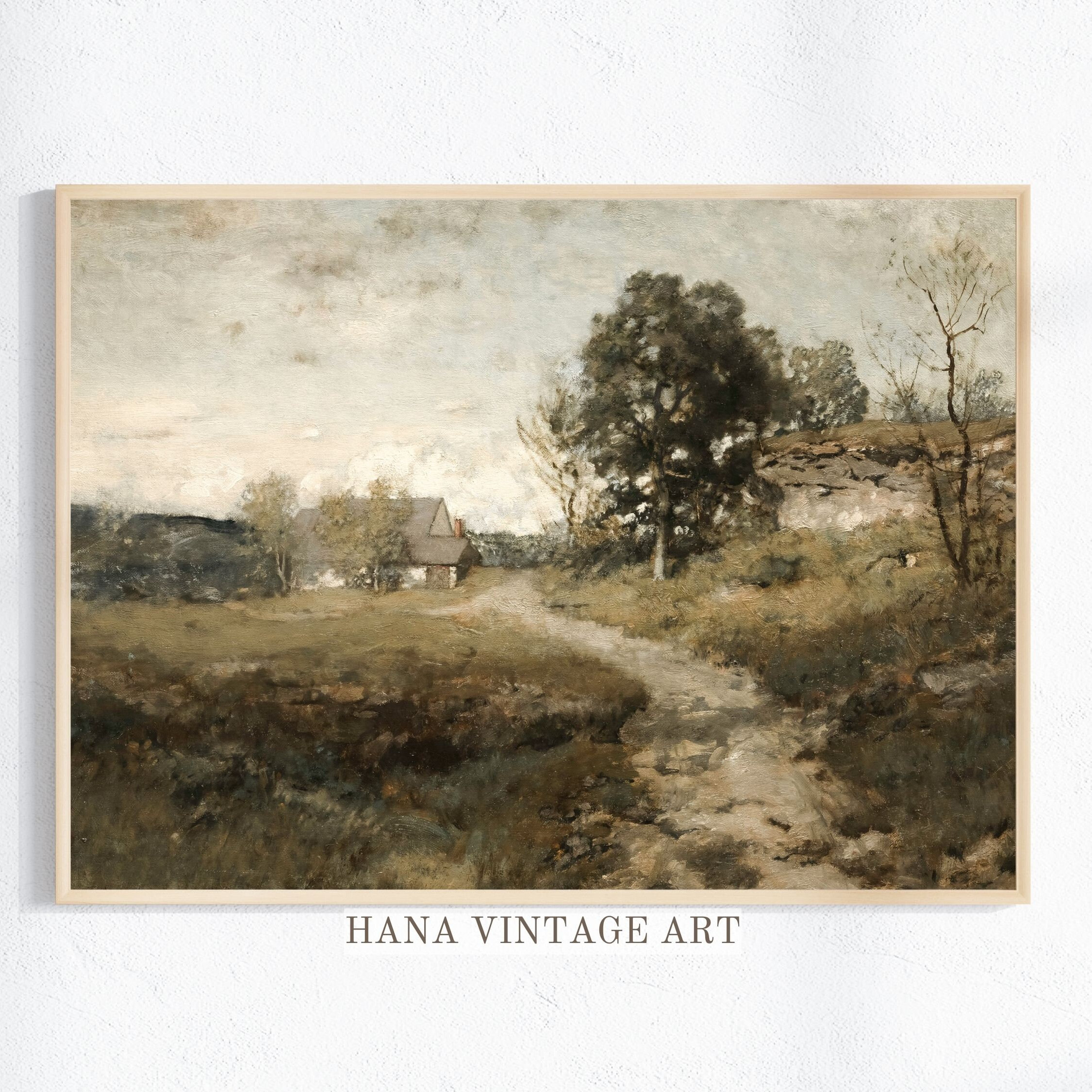 PRINTABLE Landscape Art Vintage Print Country Landscape - Etsy