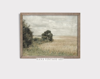 Vintage Landscape Painting Country Farmhouse Decor Printable Landscape Wall Decor Vintage Farmhouse Art Country Cottage Digital Download #46