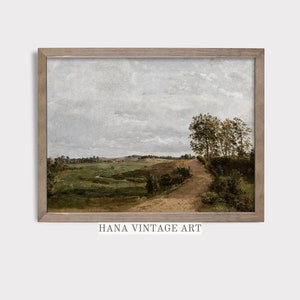Vintage Landscape Painting Farmhouse Country Wall Decor Rustic Art Prints  Moody Vintage Printable Fine Art Digital Download Antique #194