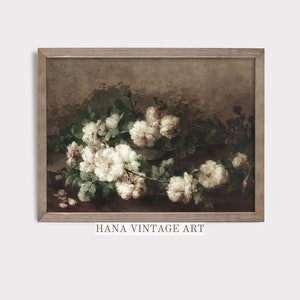Rustic Flower Painting Botanical Art Prints Vintage Wall Art floral Oil Painting French Country Decor Antique Printable Wall Art #189