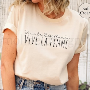 Minimalist Vive la Résistance Shirt Retro Resistance T-Shirt Progressive Pro Choice Feminist Tee Women Rights Gift Resist Vive La Femme Tees