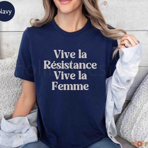 Retro Vive la Résistance Shirt Minimalist Resistance T-Shirt Progressive Pro Choice Feminist Tee Women Rights Gift Resist Vive La Femme Tees