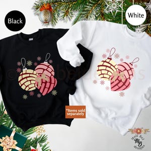Christmas Pan Dulce Ornament Sweatshirt Festive Mexican Christmas Concha Sweater Feliz Navidad Latino Xmas Cousin Group Noche Buena Pullover