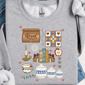 Vintage inspired png design. 90s inspired. Grandma core png. Thrifted decor png. Granny sweater. Digital download only.