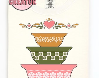 Vintage inspired png design. 90s inspired. Grandma core png. Thrift store png. Vintage dish. Granny sweater. Digital download only.