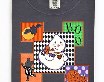 Vintage Halloween PNG Design: 90s Inspired Bat, Ghost, Cat (Digital Download)