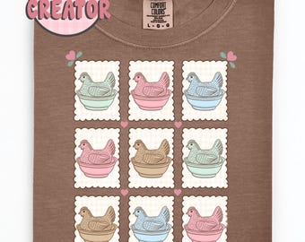 Vintage inspired png design. Hen. 90s inspired. Grandma core png. Thrifted decor png. Granny sweater. Digital download only.