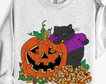 Vintage Halloween Pumpkin House PNG – 90s Inspired Granny Core Design (Digital Download)