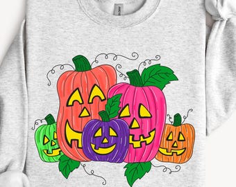 Vintage Halloween PNG Design: 90s Inspired pumpkin design (Digital Download)