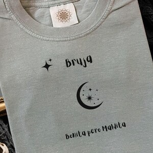 Bruja T-Shirt, Latina Witch, Celestial Moon, Dark Feminine Tee