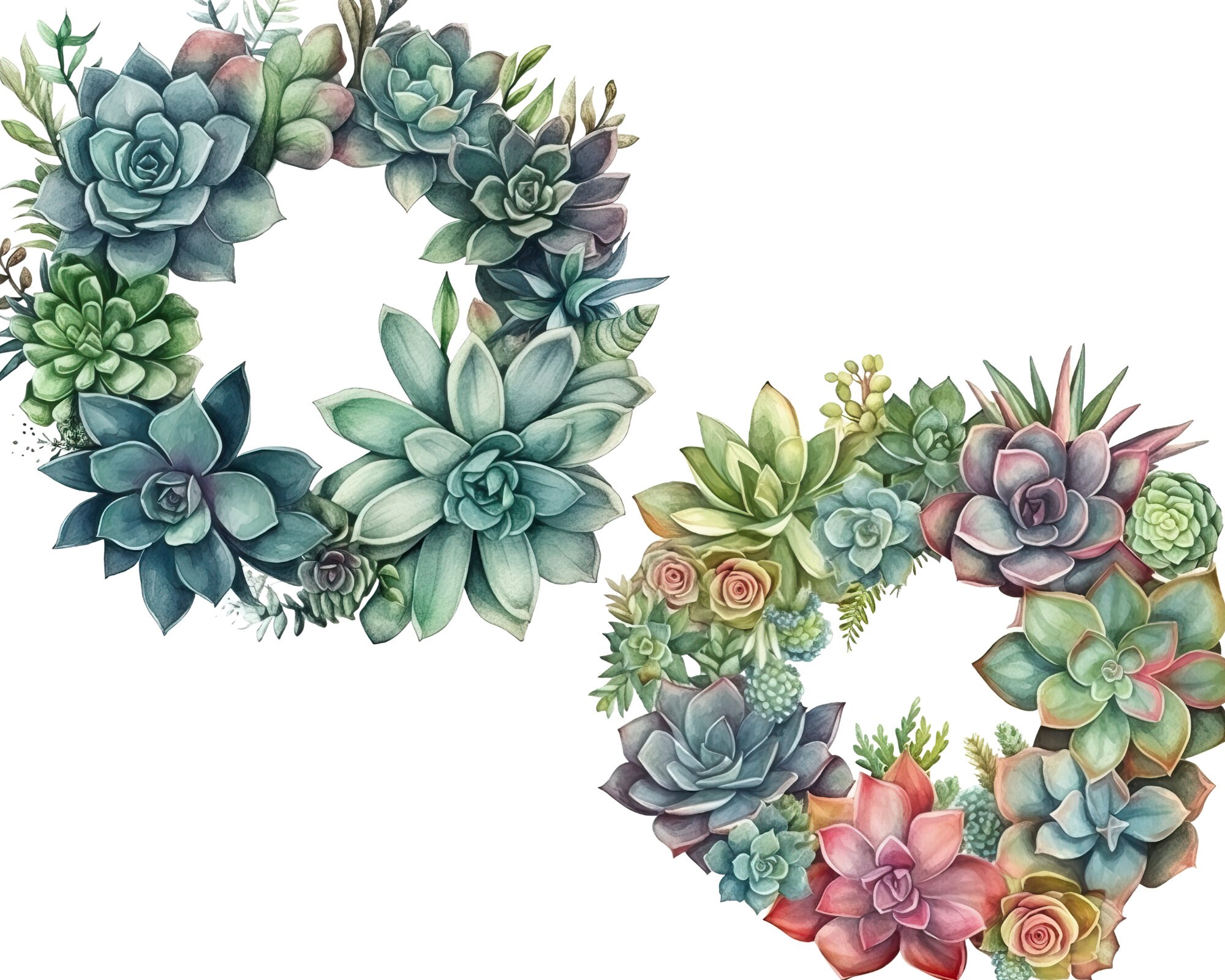 Printable Succulent Clipart 4 Png Digital Downloads - Etsy
