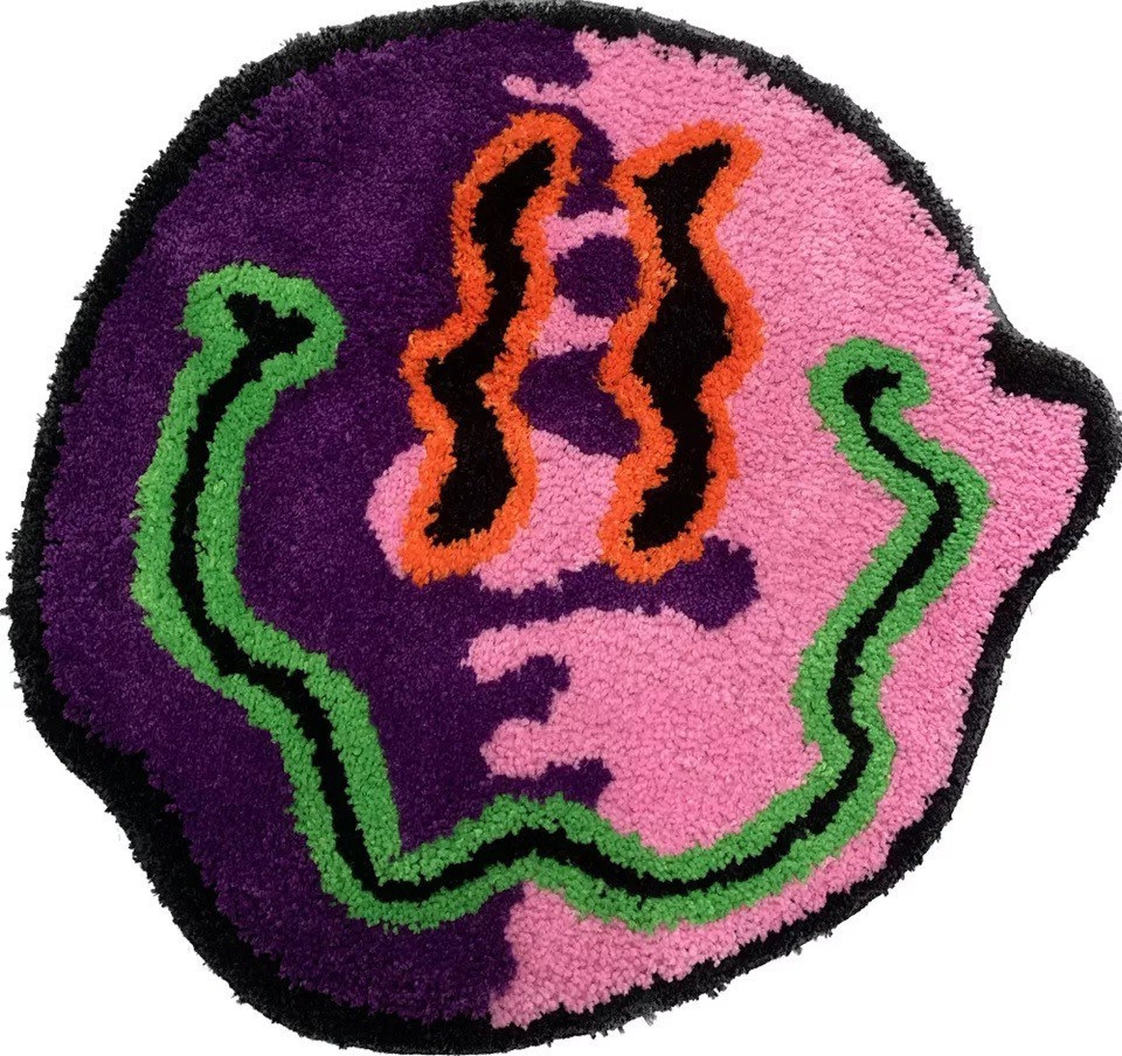 Trippy Smiley Face Rug - Etsy