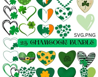 Clover Leaf SVG,Shamrock Sparkly Heart SVG,Heart svg,St. Patrick's Day SVG,Irish,Clover svg,Saint Patricks Day,Lucky svg,Cut File for Cricut