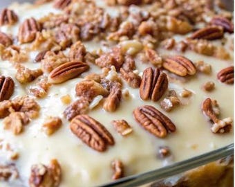 Butter Pecan Praline Poke Cake Recipe, Download recipes PDF, pecan tassies recipe, best cake recipes, Digital product