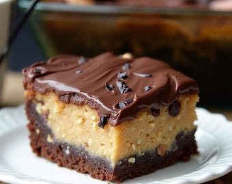 Chocolate Peanut Butter Cake – A Decadent Duo! Download recipe PDF, simple recipe, chocolate cake, Printble product.