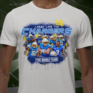 Large Like the Chargers the Whole Team Tshirt, Justin Herbert, Khalil Mack, Derwin James Jr, Los Angeles Football, 90s Graffiti Vintage Tee