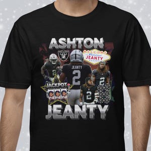 Ashton Jeanty Las Vegas Raiders Tshirt, 90s Vibe Vintage Tee, Bootleg Rap Shirt, Raider Nation Pro Football Shirt, Game Day Outfit, Sin City