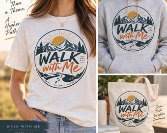 2026 Youth Theme Walk With Me Design | Moses 6:34 Mountain Landscape (Digital Download)
