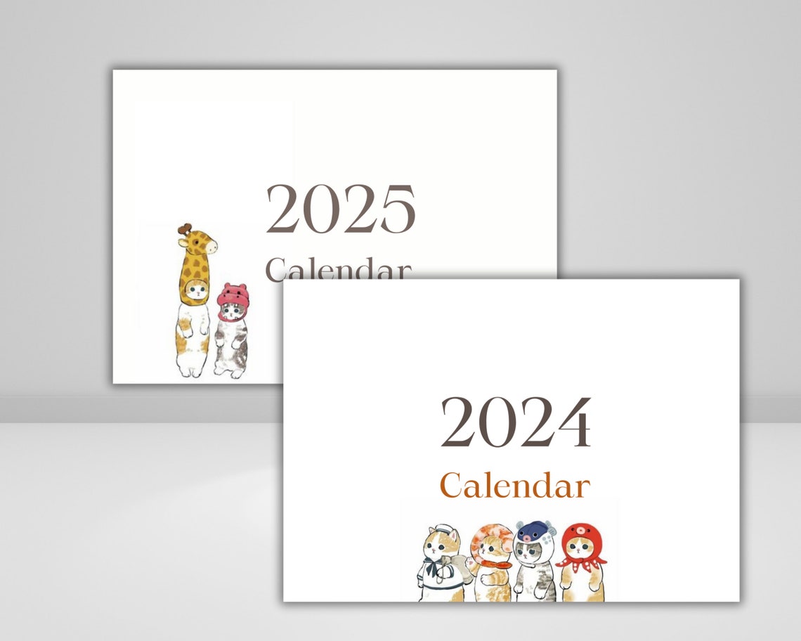 2025/2025 Cat Calendar, Goodnote, Monthly Calendar, Instant Download