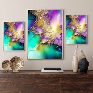 Agate Print, Watercolor Agate, Painting, Agate Wall Art, Geode Wall Art, gold geode art, Mineral Art, Mineral Wall Decor, Agate Slice Print