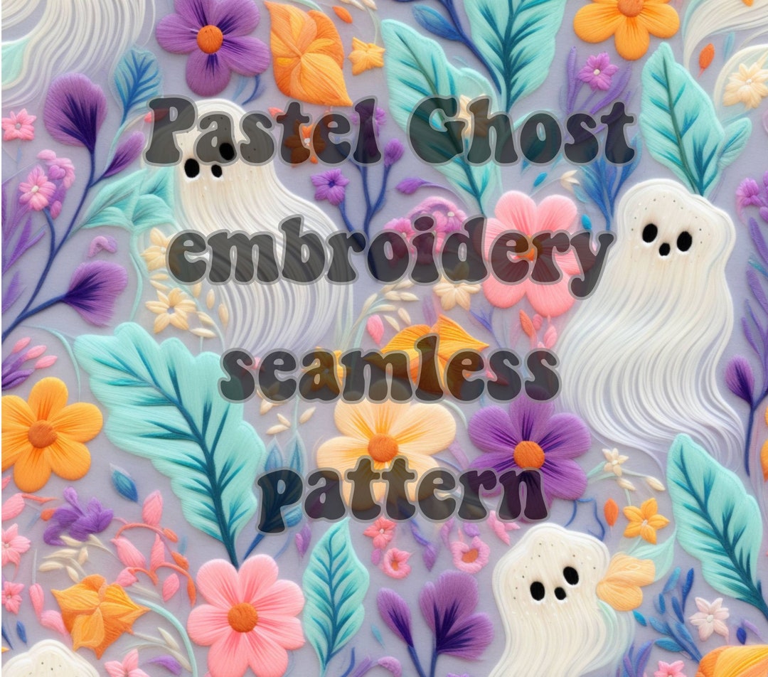 Halloween Stickerei Set - 4 Geister Motive Für Anfänger | Mit Anleitung