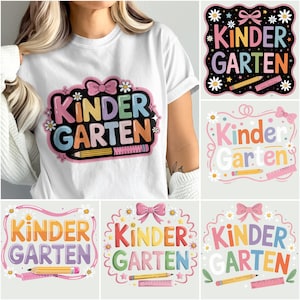 Kindergarten Bundle Png, Kindergarten Shirt Png, School Shirt Png, Back To School Png Shirt, Teacher Png Shirt Digital Bundle